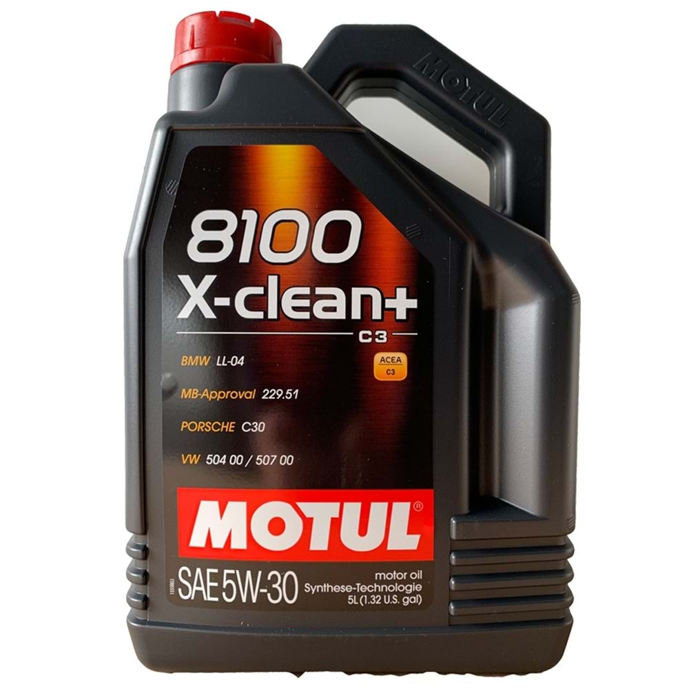 Motul 8100 X-Clean+ 5W/30 (5LT) Motor Yağı | Mağazalarımızda Stoklarda!