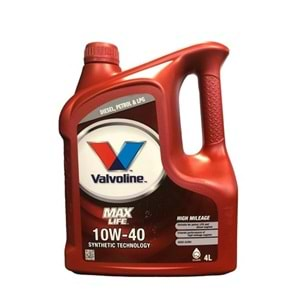 Valvoline MaxLife 10W/40 Motor Yağı (4LT) | Mağazalarımızda Stoklarda!