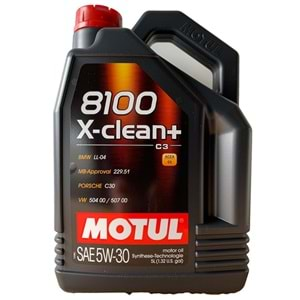 Motul 8100 X-Clean+ 5W/30 (5LT) Motor Yağı | Mağazalarımızda Stoklarda!