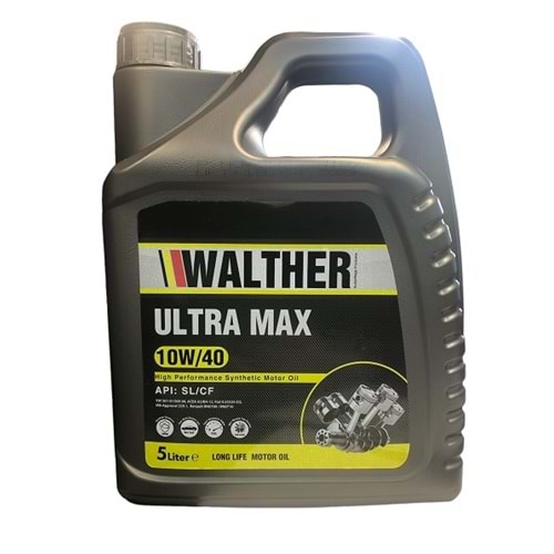 Walther Ultra Max 10W/40 SL/CF (5LT) Motor Yağı | Mağazalarımızda Stoklarda!